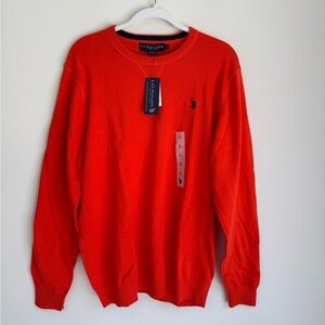 U.S. Polo Assn. Spicy Orange Crewneck Sweater Size L